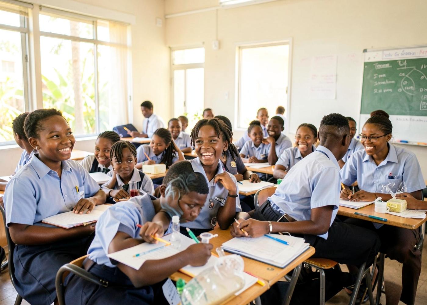 Junior High pupils learning at The Living Spring School